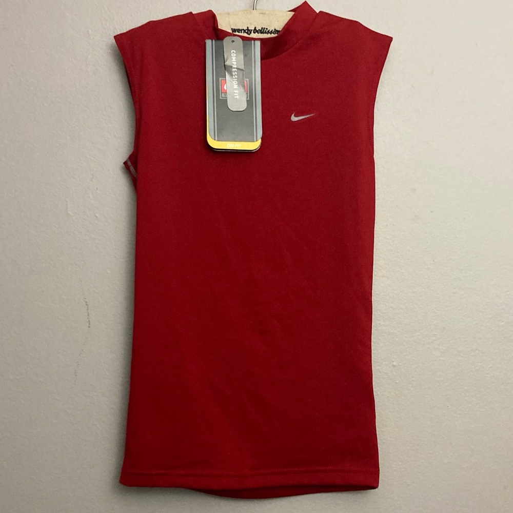 5-20 Boys Nike dri fit compression tank top red medium 10 12 NWT